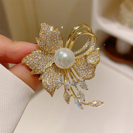 New Alloy Brooch High Sense Niche High-end Pin Coat Suit High-end All-match Corsage