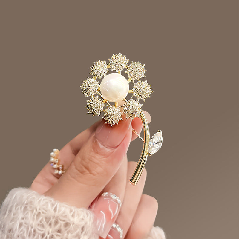New Alloy Brooch High Sense Niche High-end Pin Coat Suit High-end All-match Corsage