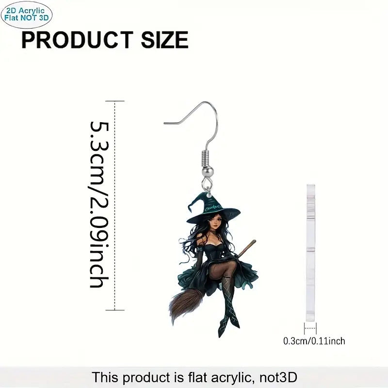 Witch Earrings Dark Creative Design Elegant And Sexy