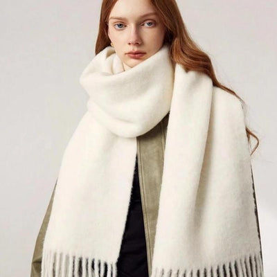 Women's Wool-like Autumn And Winter Solid Color Comfortable Scarf High Quality