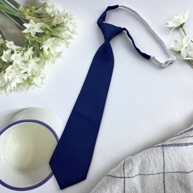 Female Violet Blue Japanese Style Lazy Free Uniform Bow Double Layer Navy Blue Shirt Bow Tie