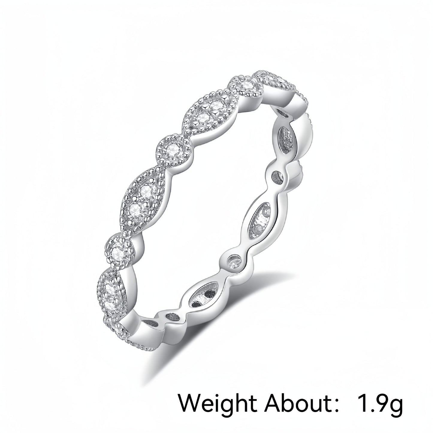 Classic Sansheng Sanshi Couple Rings Twist Twisted String Zircon Lines