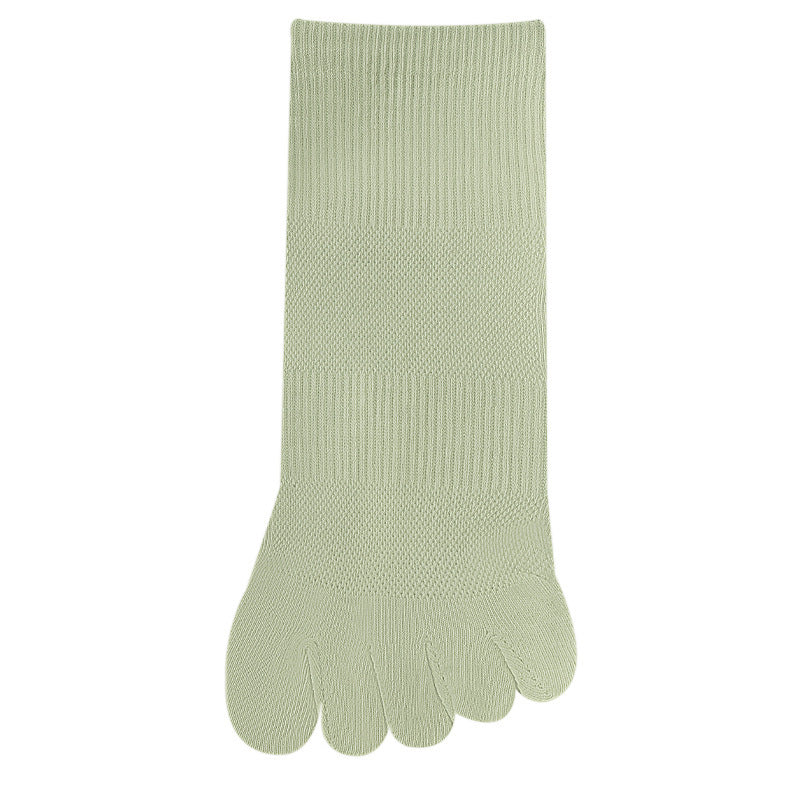 Women's Solid Color Simple Short Thin Five Toe Socks