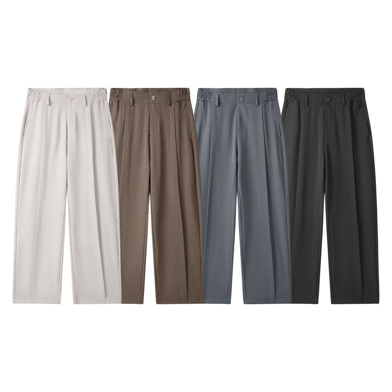 Loose Casual Suit Pants Versatile Straight Draping Effect Trousers