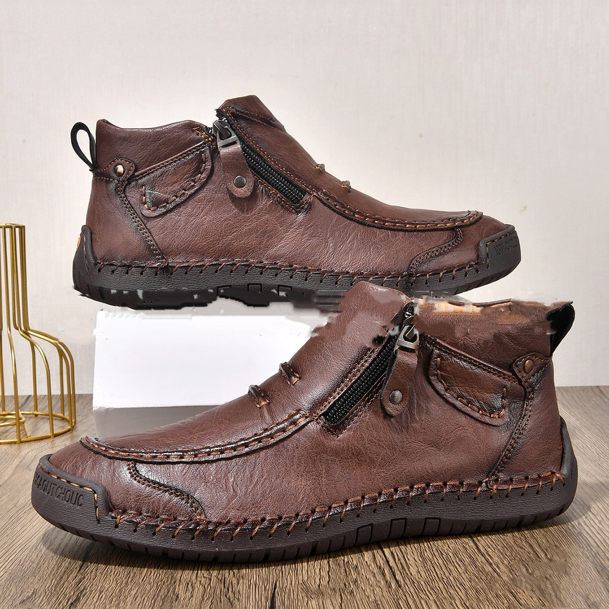 Mid-top Cross-border Martin Boots Vintage Men's Casual Shoes Handmade Boots