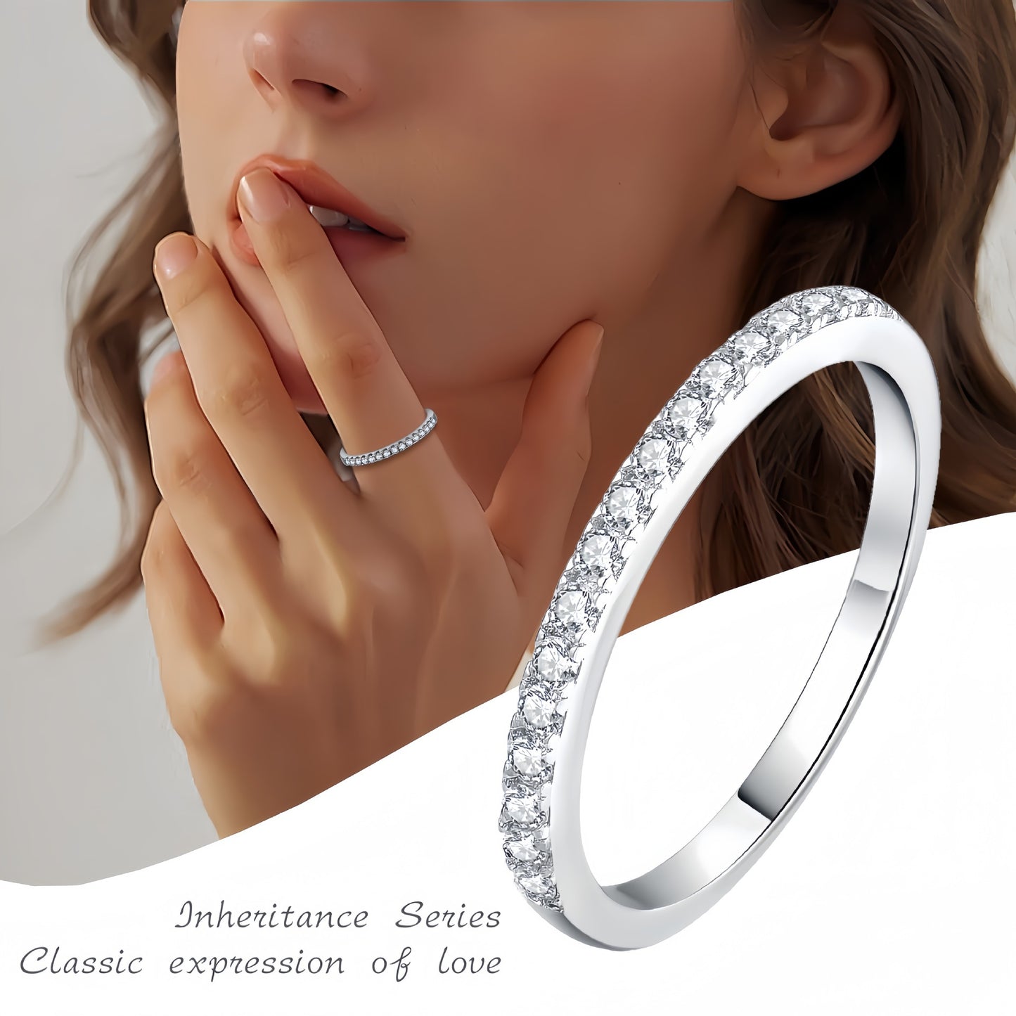 Classic Sansheng Sanshi Couple Rings Twist Twisted String Zircon Lines