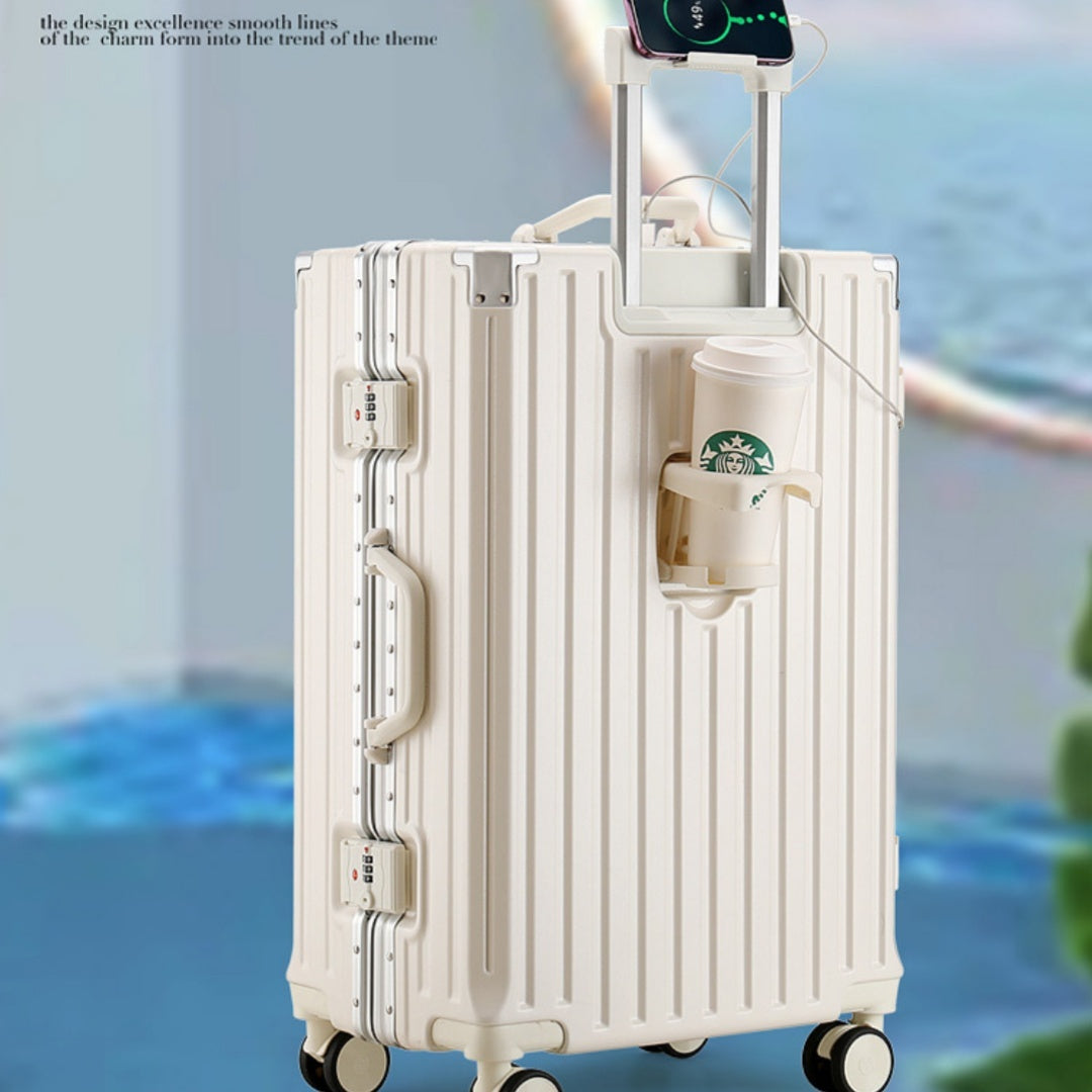 Large Capacity Travel Aluminum Frame Password Luggage