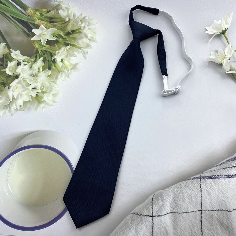 Female Violet Blue Japanese Style Lazy Free Uniform Bow Double Layer Navy Blue Shirt Bow Tie