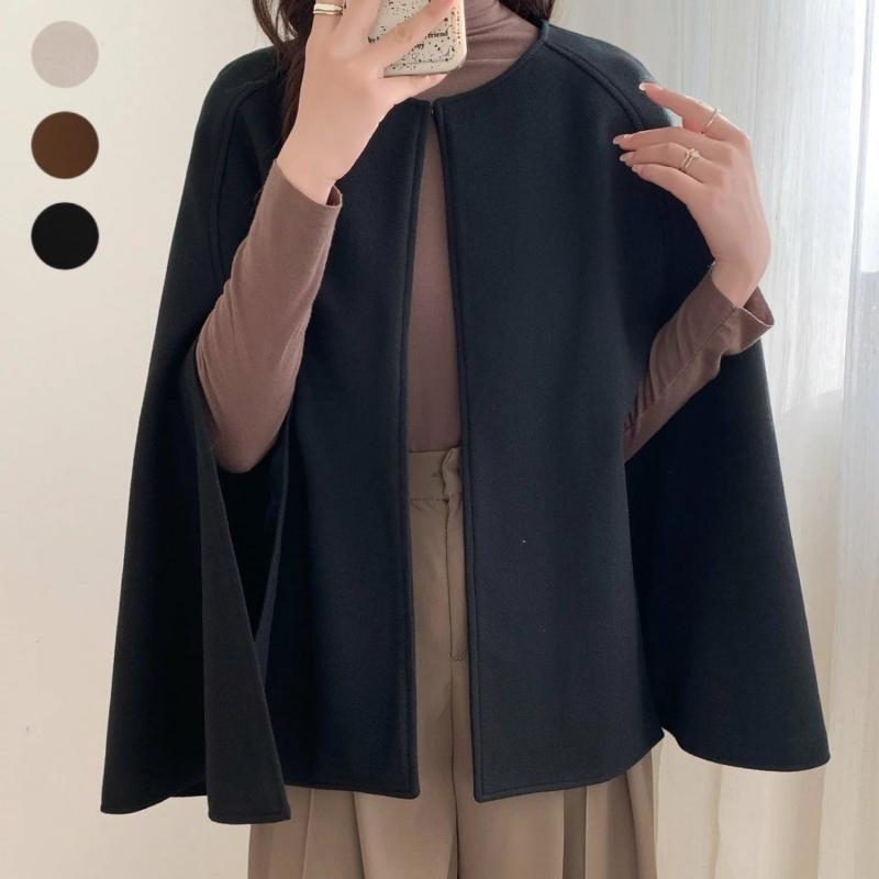 Woolen Overcoat Women's Autumn All-matching Outer Wear Shawl