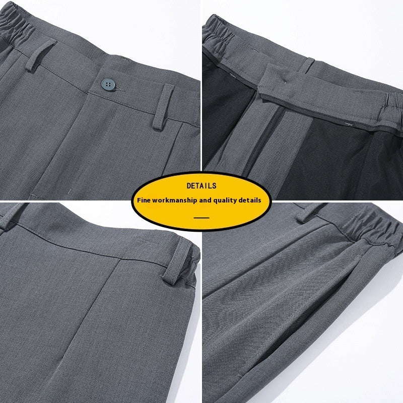 Loose Casual Suit Pants Versatile Straight Draping Effect Trousers